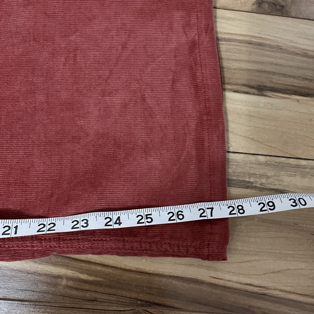 Old Navy Higher High-Rise Flare Corduroy Pants Sz 14 Secret Smooth Pockets Pink - Picture 4 of 8